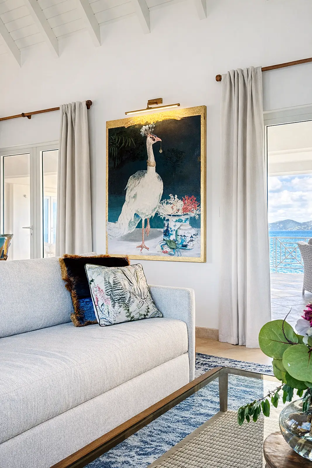 The Great Room — vaulted ceilings and connected indoor-outdoor flow